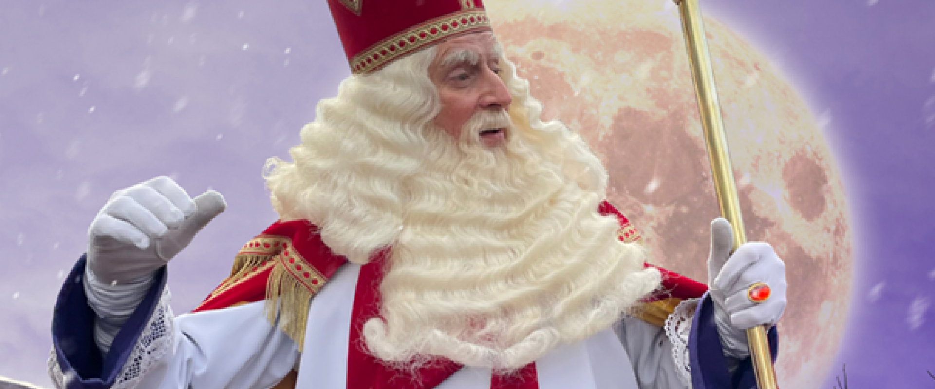 Sinterklaas voor het fort