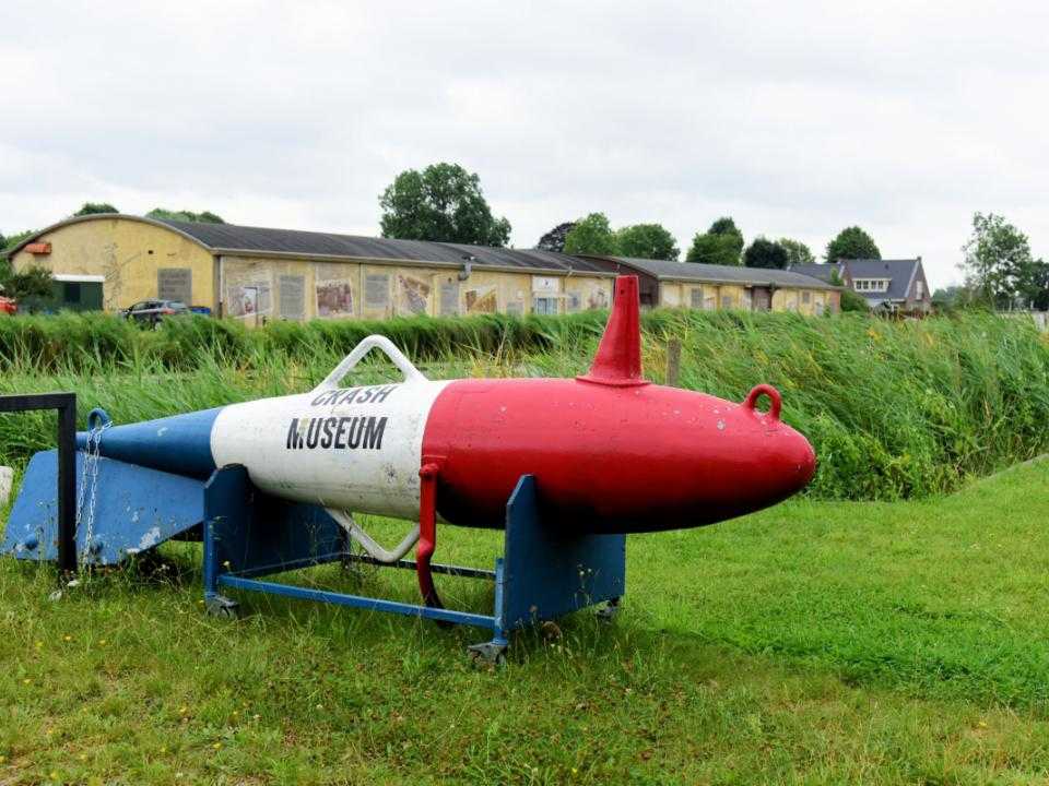 Outside the CRASH museum about the 2nd world war