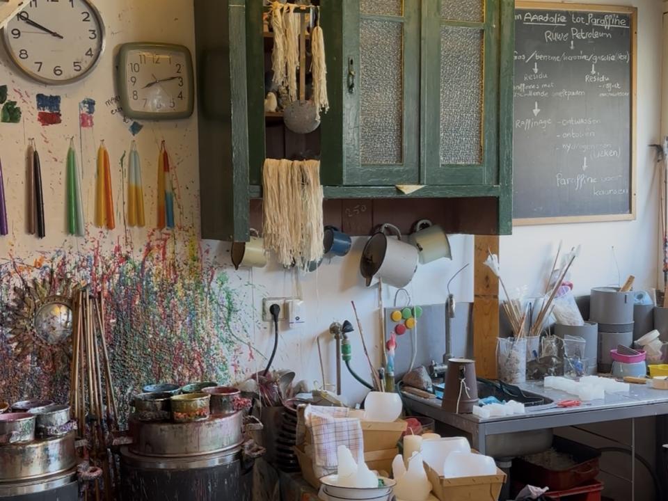 Interieur van Kaarsenmakerij Willemijn
