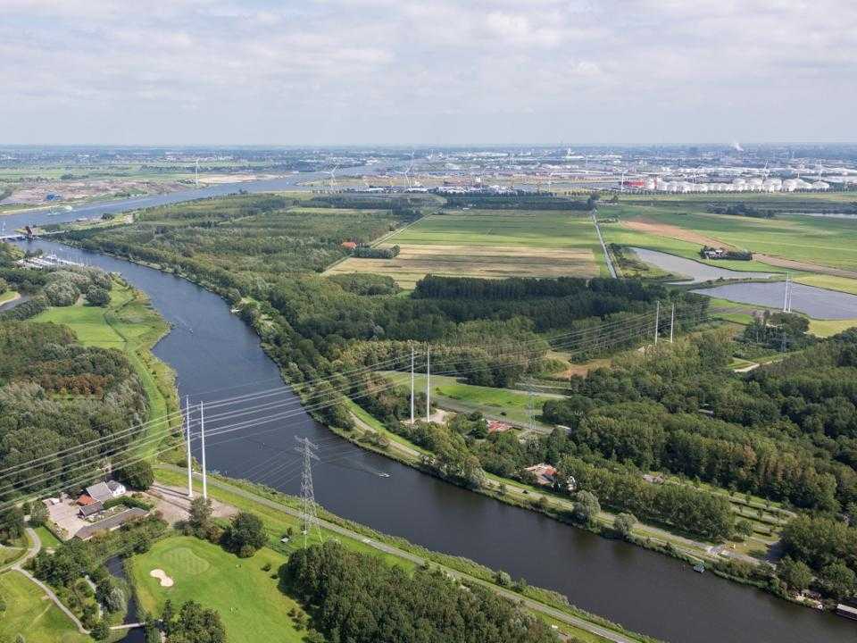 Recreation area Spaarnwoude from the air