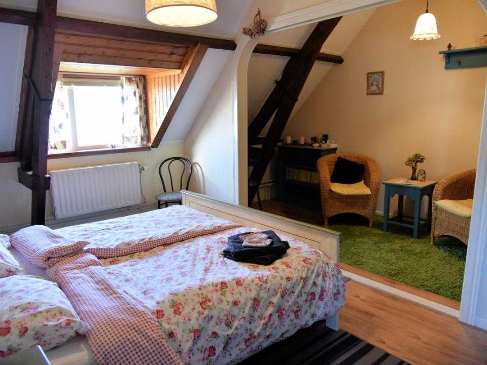 Interieur slaapkamer van Bed en Breakfast de Kaagse Koe