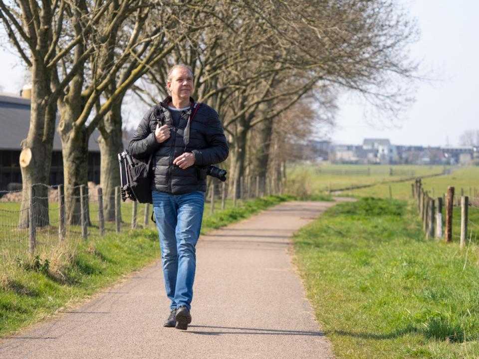 Jaap Scholte wandelend