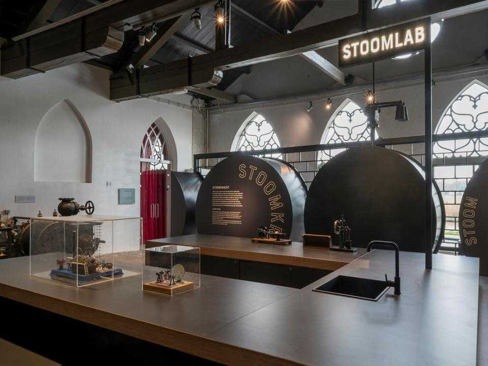 Foto van het stoomlab in Museum Cruquius