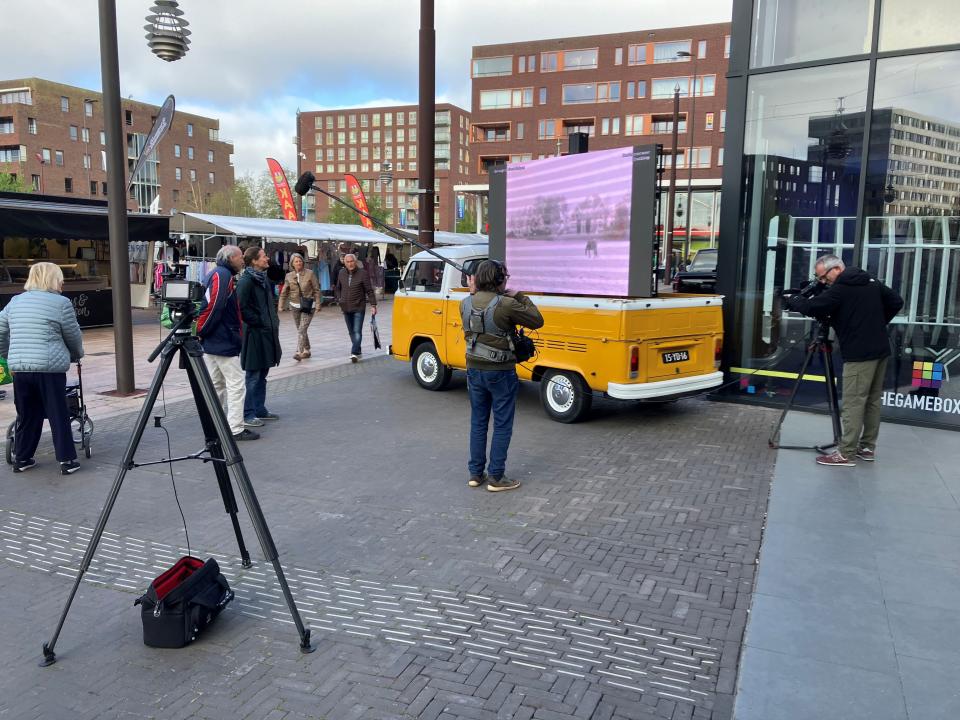 Cameraploeg in het centrum van Hoofddorp