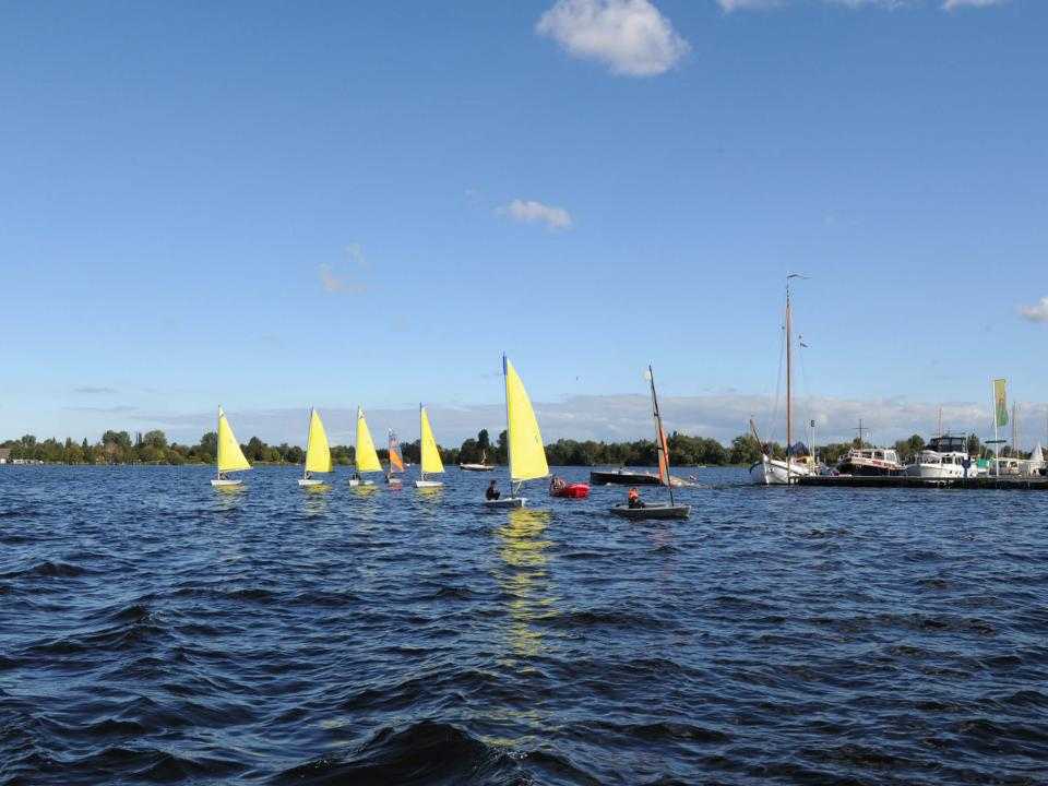 Zeilbootjes op de Westeinderplassen