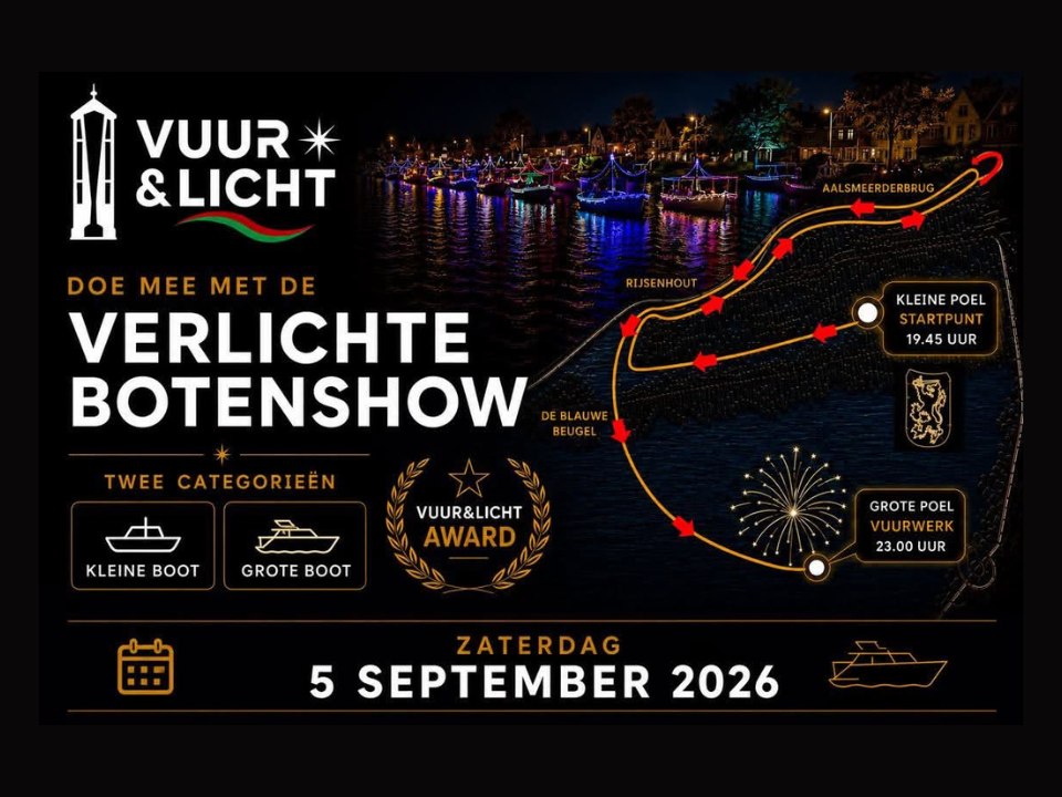 Route verlichte botenshow