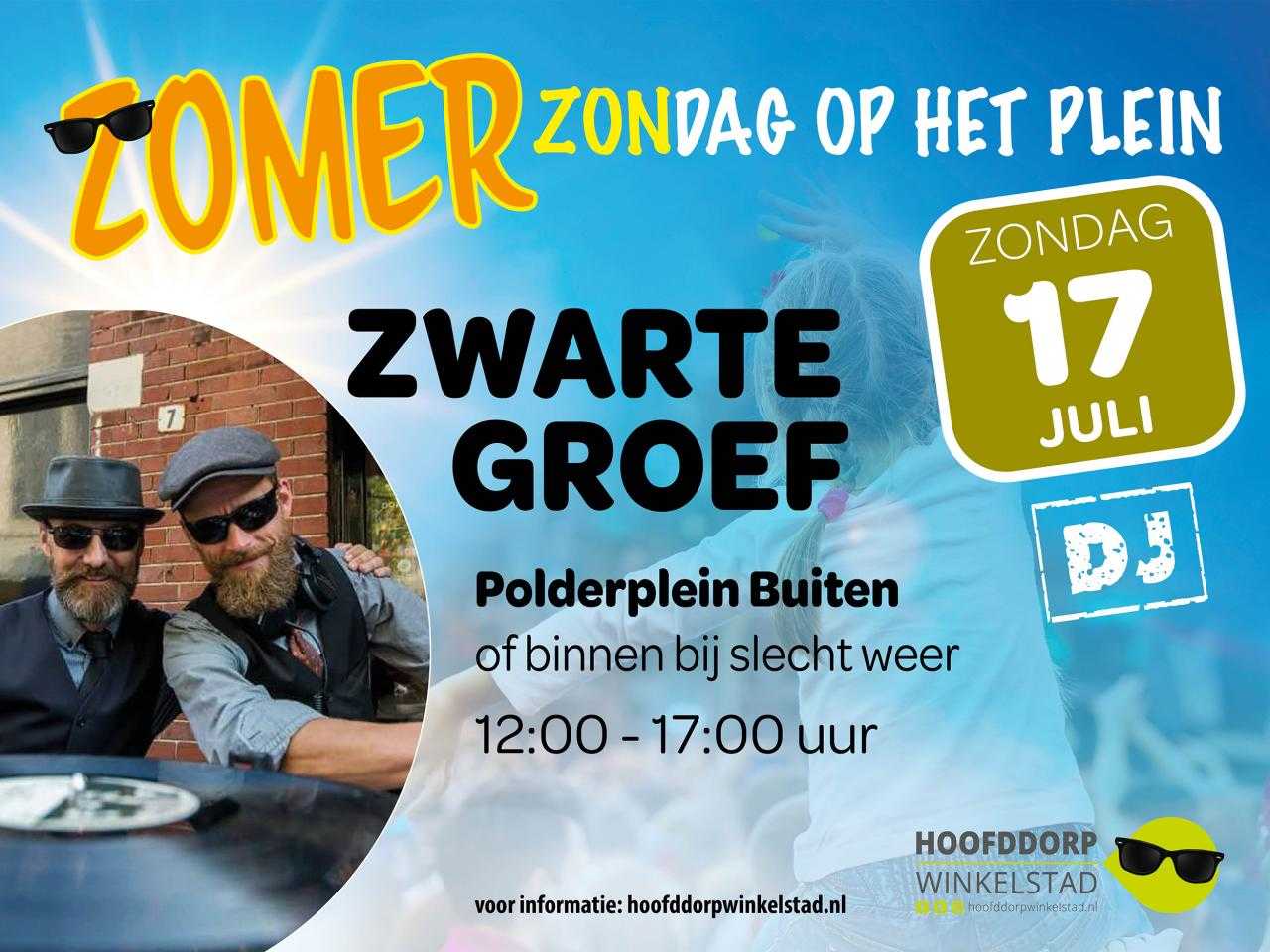 Zwarte groef zomer flyer