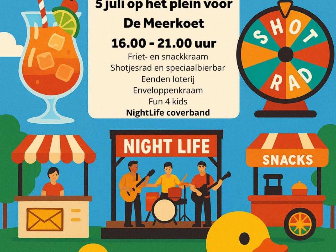 flyer feest op het plein