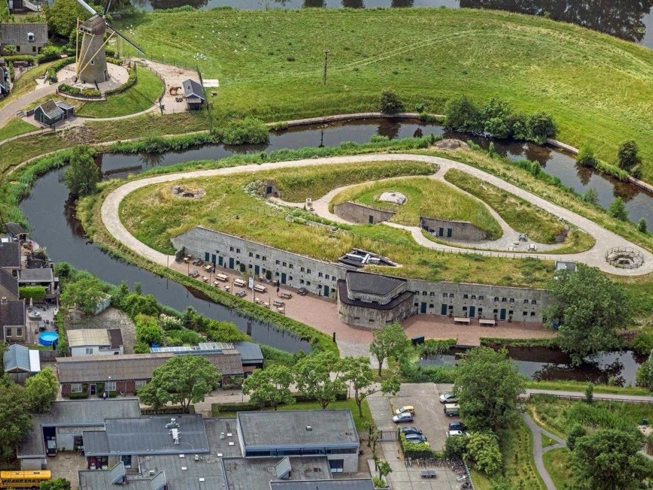 Aerial view of Fort of Hoofddorp