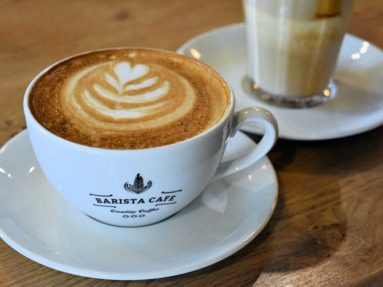 Heerlijke cappuccino bij Barista cafe