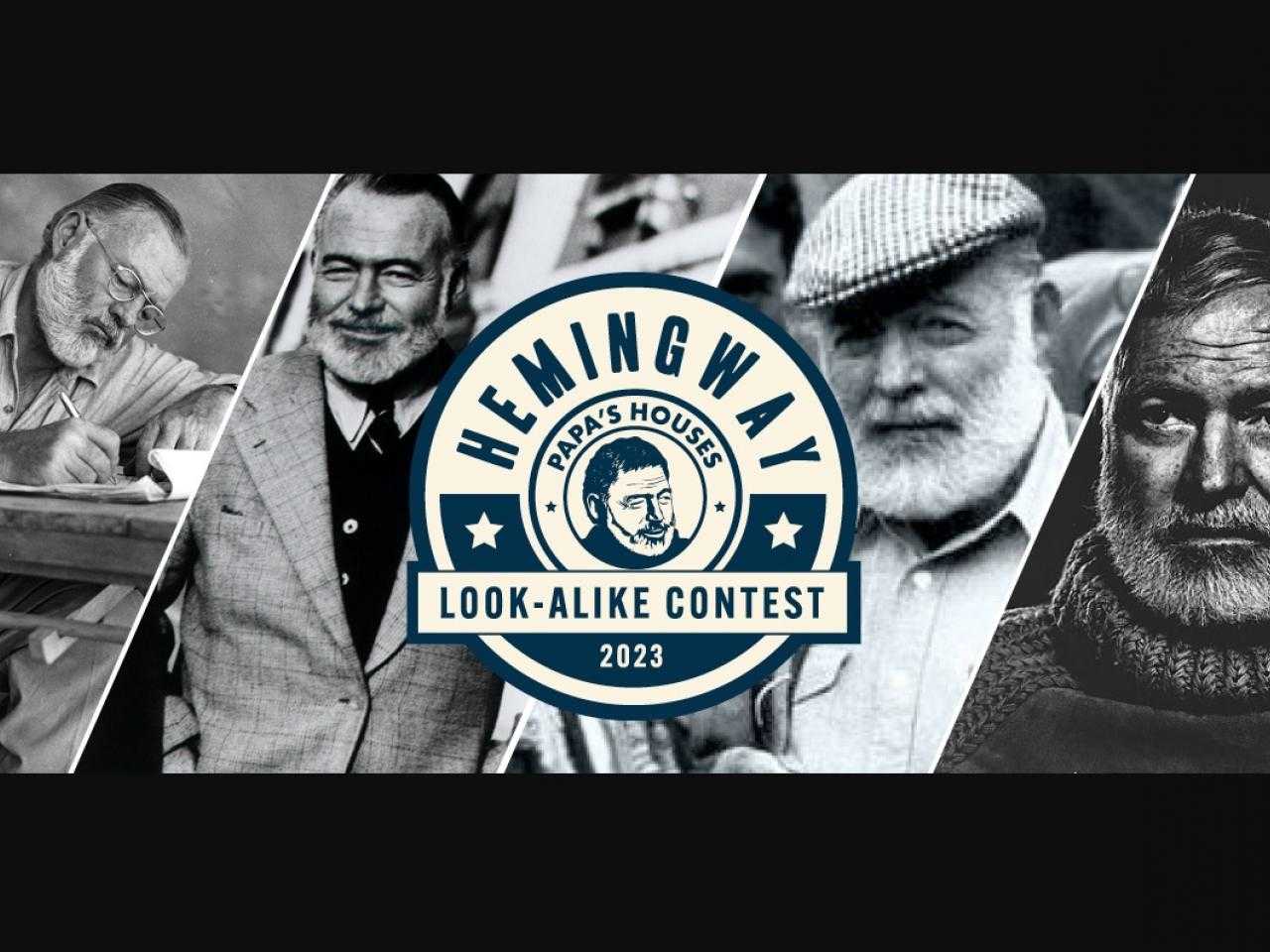 Poster van Hemmingway look-a-like contest