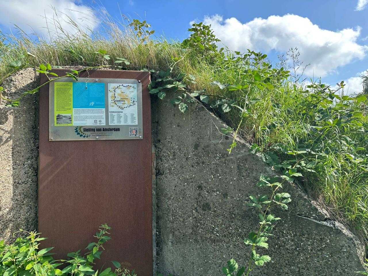 Bunker with information board