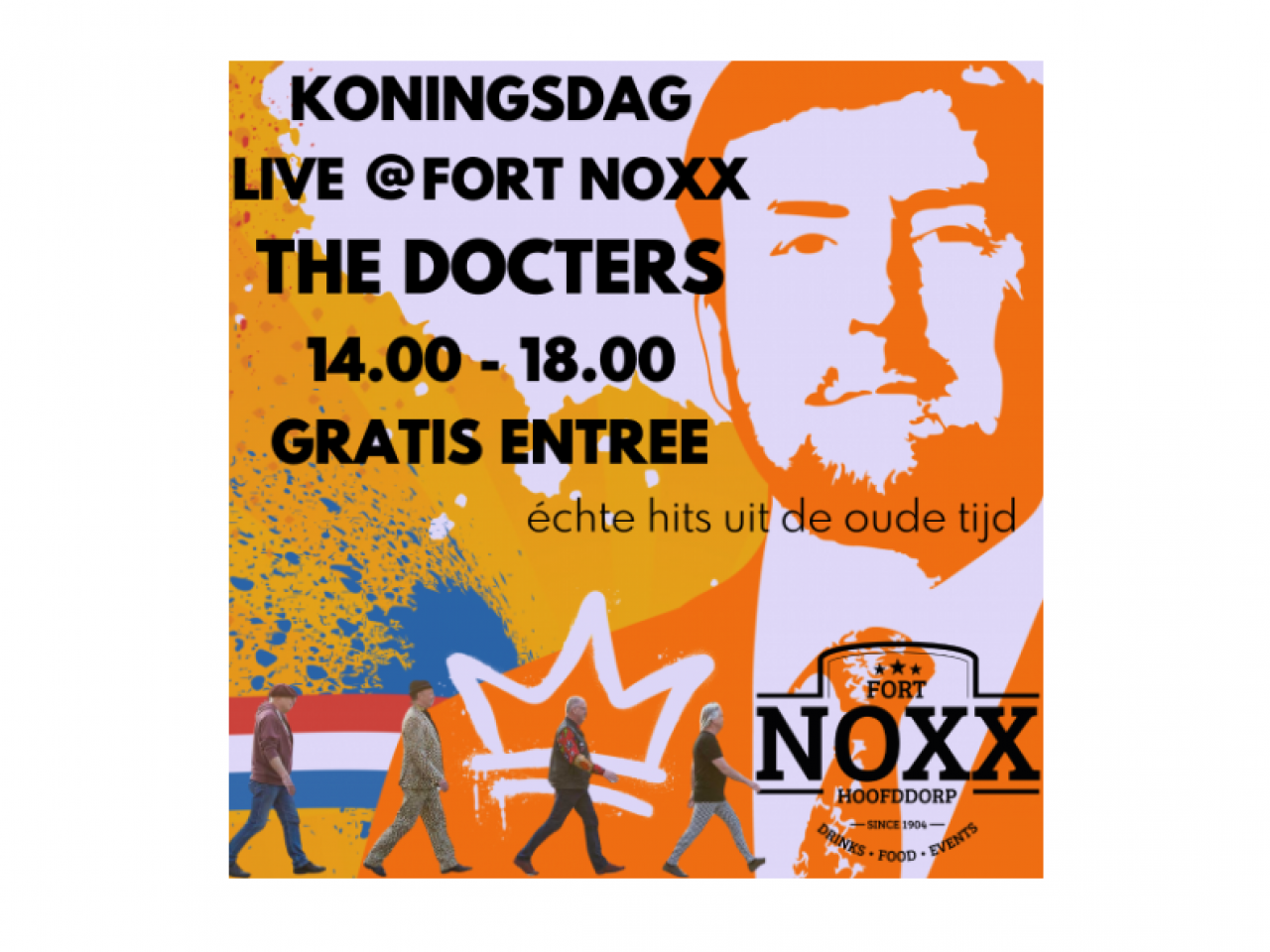 Poster Koningsdag Fort Noxx