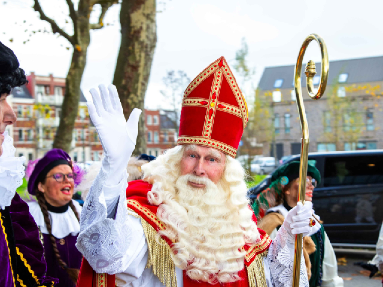 Sinterklaas tijdens de optocht