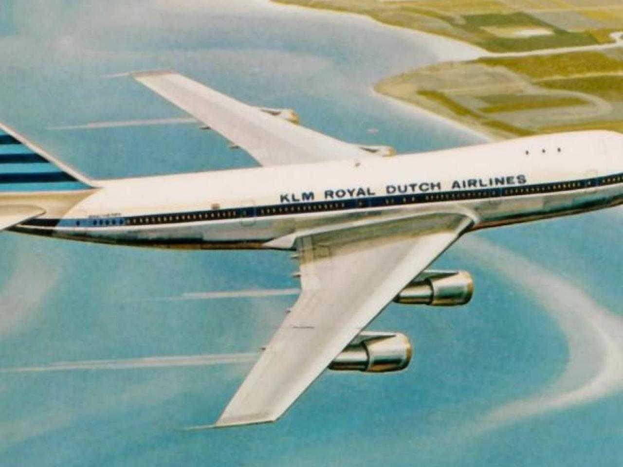 Oude tekening van Boeing 747