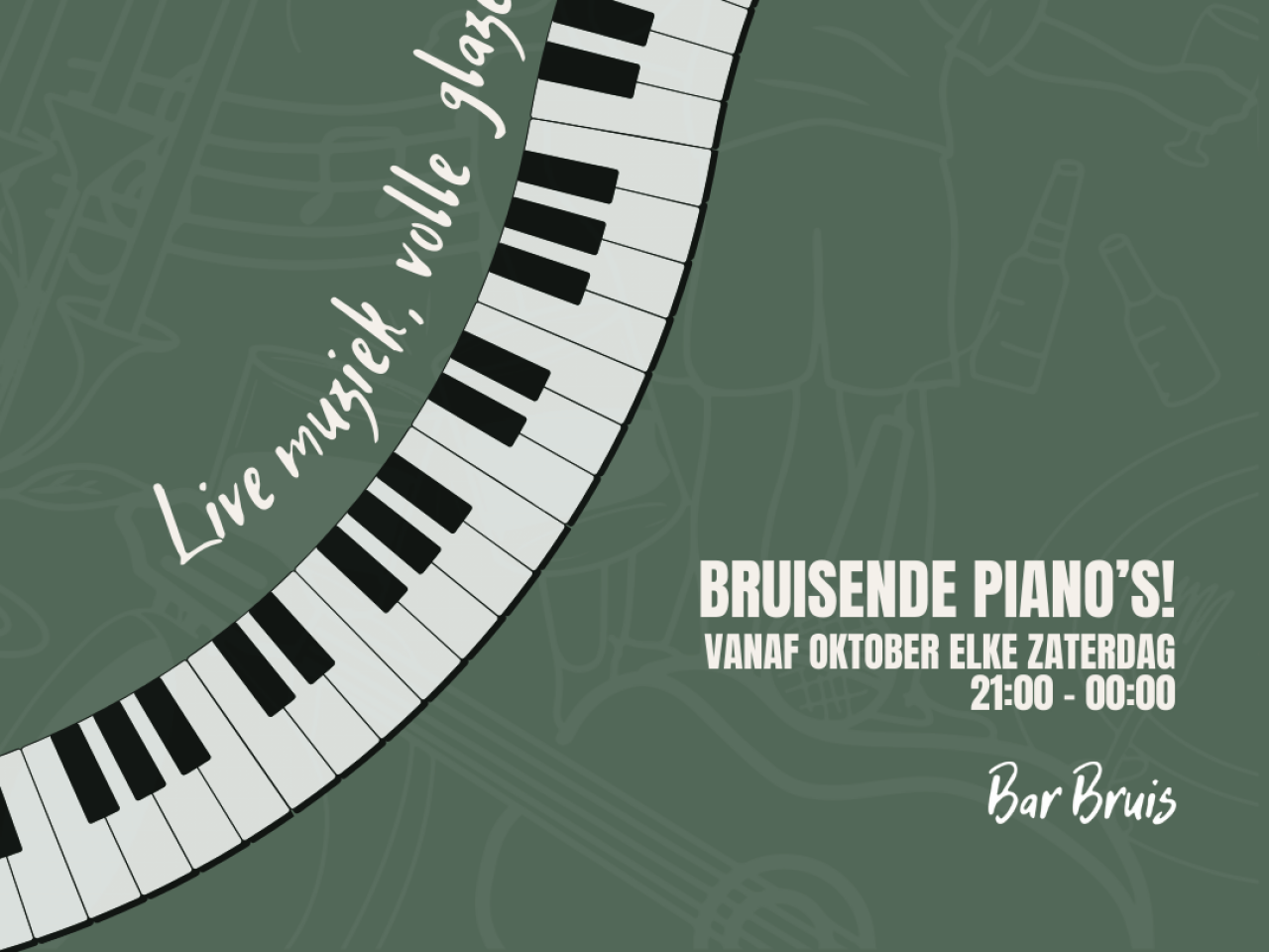 Flyer bruisende piano's