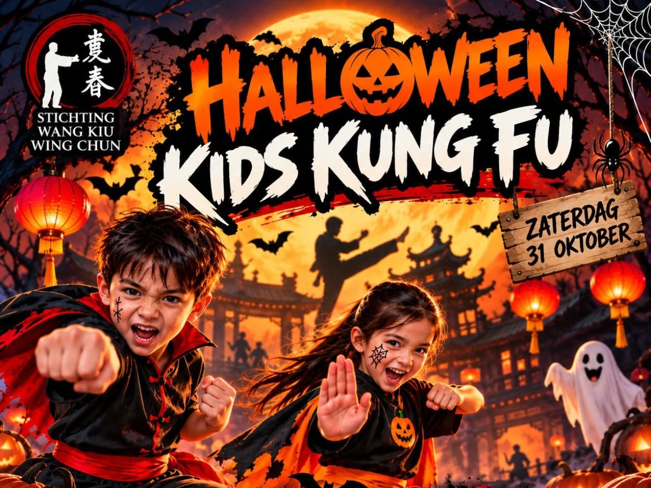 Poster voor de Halloween activiteit