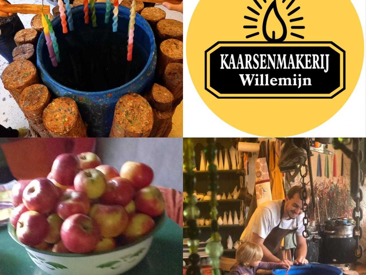 Afbeelding van kaarsen maken in de kaarsenmakerij