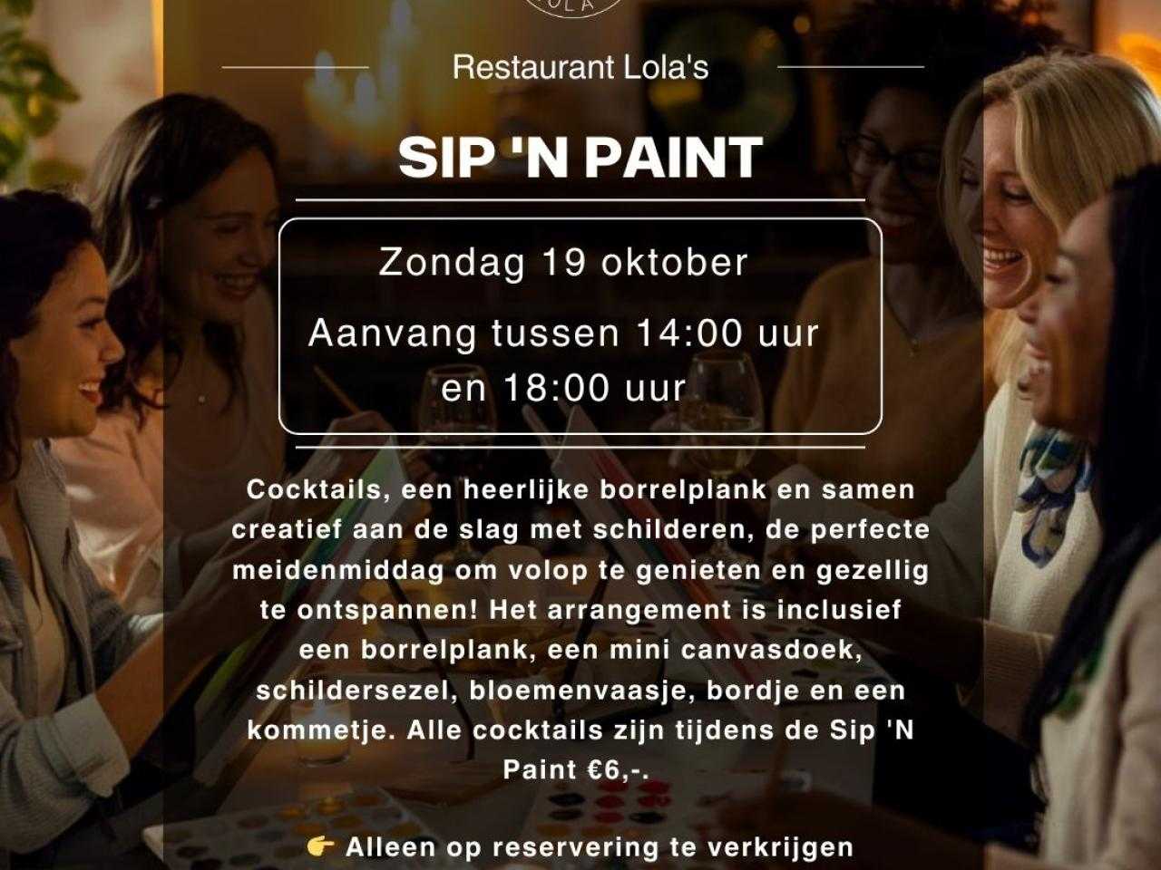Flyer Sip 'n paint 