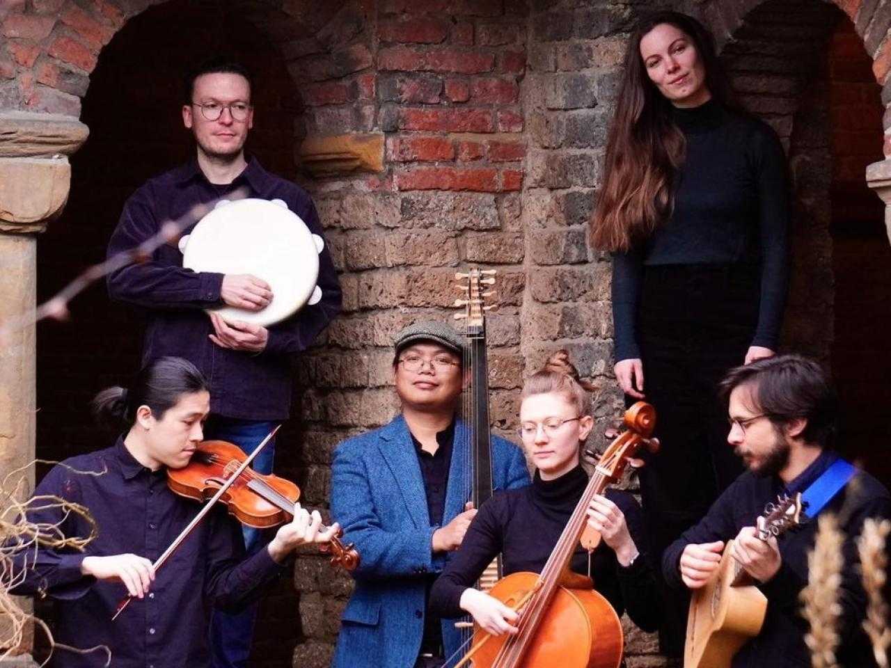 artiesten met instrumenten