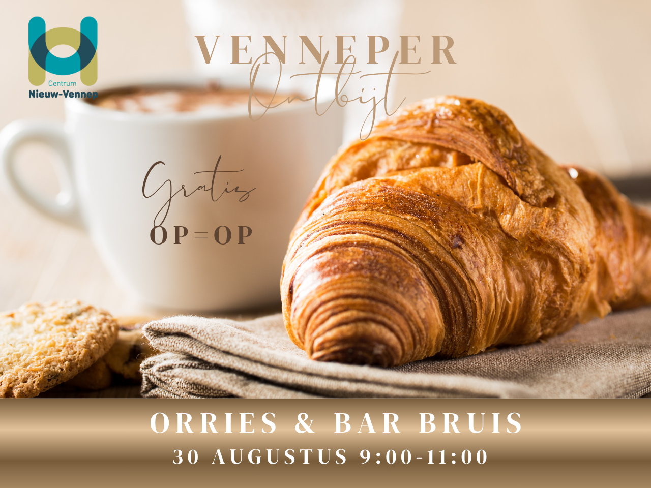 Croissant en koffie