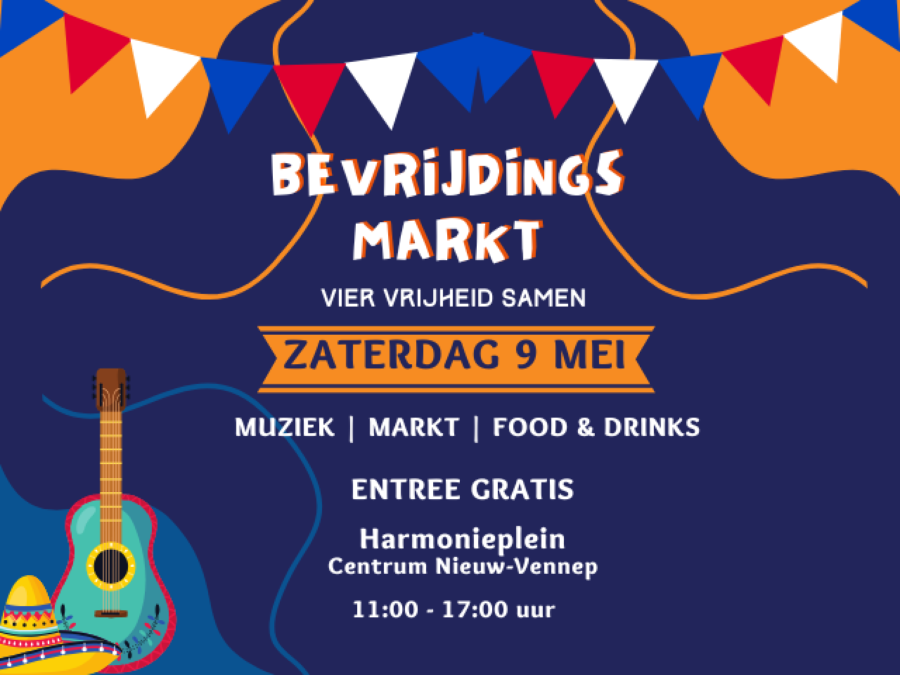 Flyer bevrijdingsmarkt