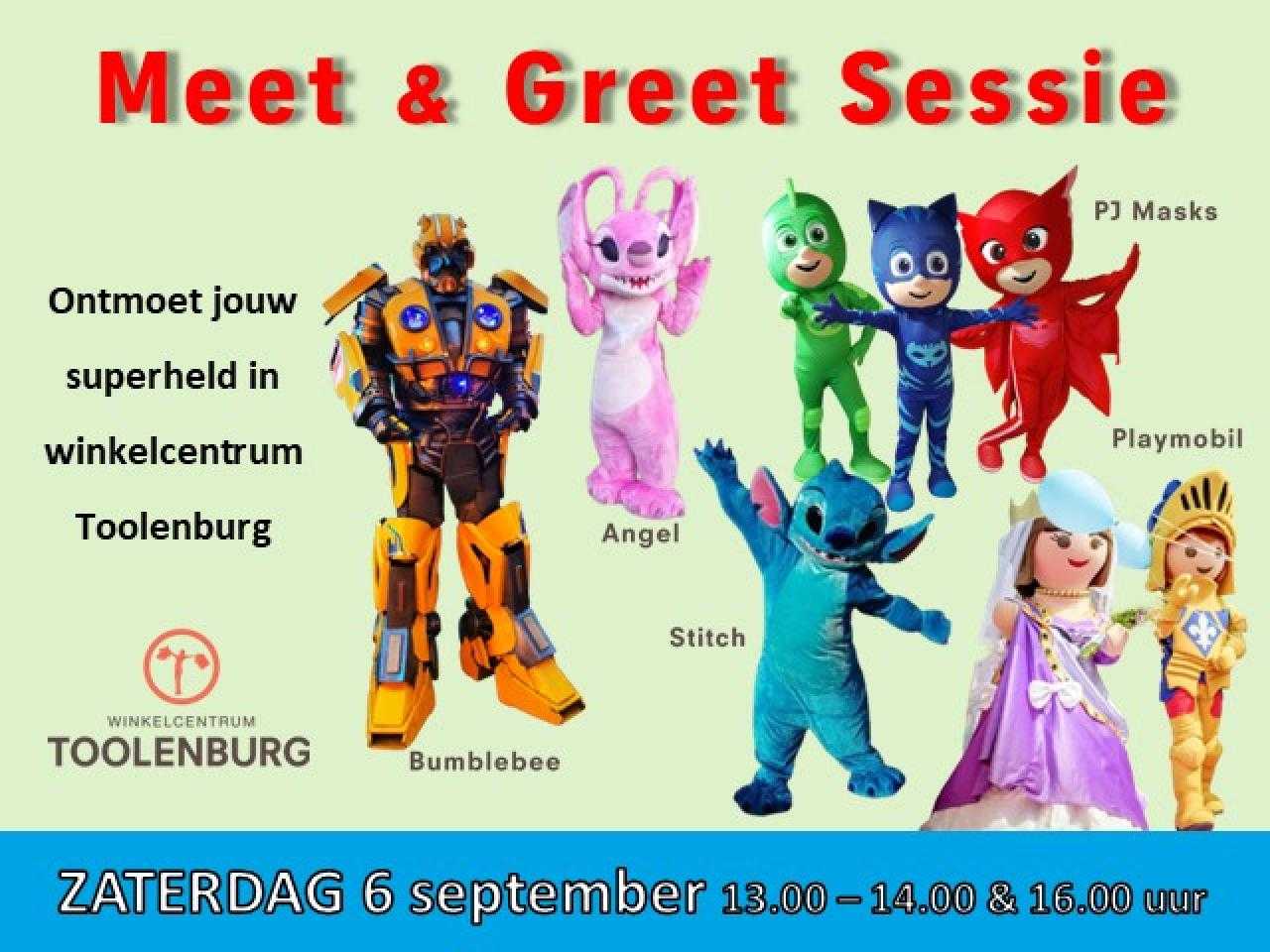 Flyer met superhelden